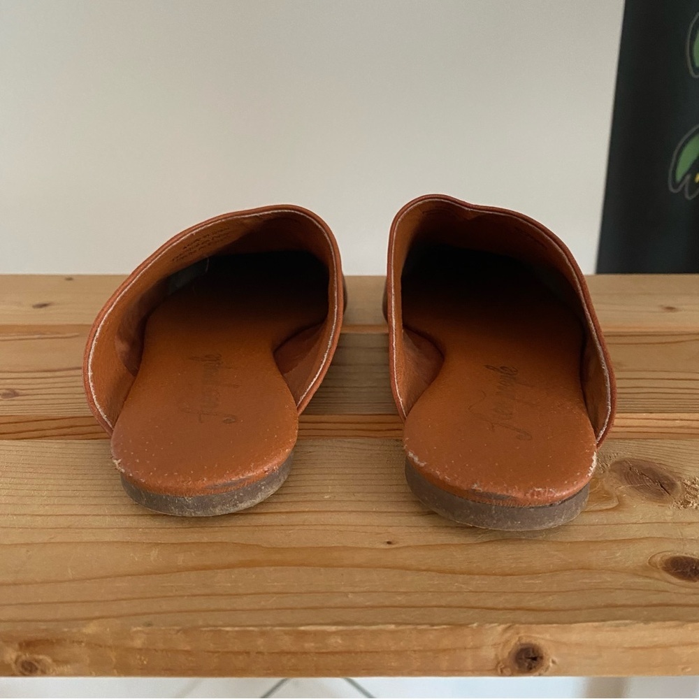 Free People Brown Leather Reese Mule Flats 37 - Picture 7 of 14
